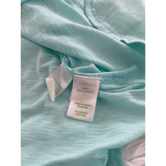 LILLY PULITIZER Luxletic Aqua Sleeveless Racerback Tank Top With Keyhole Design - Picture 8 of 8